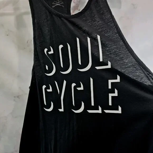 Soul Cycle Tank Top Womens Small Black Racerback Soulcycle Shirt - Picture 11 of 12